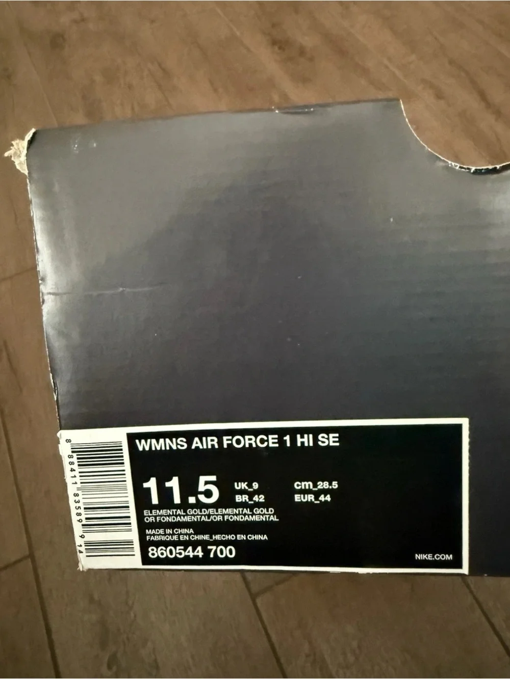 Nike Air Force 1 SE High Elemental Gold Wmn’s Sz 11.5 = Men’s Sz 10